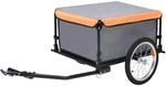 vidaXL Fahrradanh&auml;nger Grau und Orange 65 kg 92591