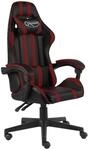 vidaXL Gaming-Stuhl Schwarz und Weinrot Kunstleder 20525