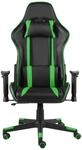 vidaXL Gaming-Stuhl Drehbar Gr&uuml;n PVC Modell 1