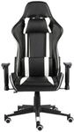 vidaXL Gaming-Stuhl Drehbar Wei&szlig; PVC Modell 1