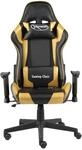 vidaXL Gaming-Stuhl Drehbar Golden PVC