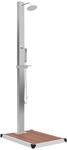 vidaXL Gartendusche mit Bodenelement WPC Edelstahl 3051285