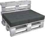 Beautissu ECO Elements Palettenkissen Sitz 120x80x15cm Graphitgrau