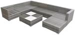 vidaXL 8-tlg Garten-Lounge-Set mit Auflagen Poly Rattan Grau Modell 2