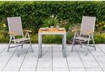 Gartenm&ouml;bel-Set Naxos 3-tlg. Grau inkl. Klappsessel 65 cm x 59 cm