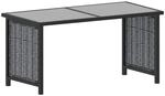 vidaXL 8-tlg Garten-Lounge-Set mit Auflagen Poly Rattan Anthrazit