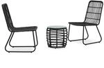 vidaXL 3-tlg Bistro-Set Poly Rattan Schwarz Modell 4