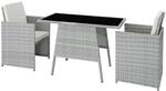 Tectake Rattan Sitzgruppe Lausanne F&uuml;r 2 Personen Widerstandsf&auml;hig 52 50 x 56 x 88