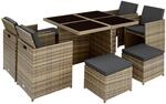 Tectake Aluminium Rattan Sitzgruppe Manhattan Wetterfest und Uv Best&auml;ndig 2