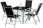 Tectake Aluminium Sitzgruppe Stabia Wetterfest und Uv Best&auml;ndig Klappbare St&uuml;hle