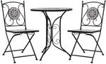 vidaXL 3-Tlg Bistro-Set Mosaik Keramik Grau 279690