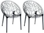 CLP 2er Set XXL Gartenstuhl Crystal Grau