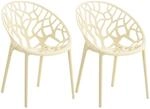 CLP 2er Set Gartenst&uuml;hle Hope Creme