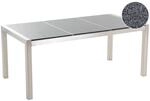 Beliani Gartentisch GROSSETO Dunkelgrau 180x90x74