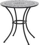 Siena Garden Gartentisch Como Rund Grau &Oslash; 60 cm
