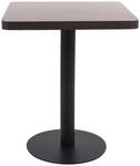 vidaXL BistRotisch Dunkelbraun 60x60 cm MDF