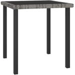 vidaXL Garten-Esstisch Grau 70x70x73 cm Poly Rattan 315117