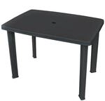 vidaXL Gartentisch Anthrazit 101x68x72 cm Kunststoff 43594