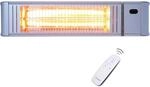 Vasner Infrarot-Heizstrahler Teras X20 2000 Watt mit Fernbedienung Silber