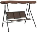 vidaXL Hollywoodschaukel mit Dach Kaffeebraun 654530
