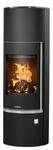 Justus Kaminofen Faro W+ 2.0 Stahl Schwarz mit Abdeckplatte Glas 7 kW