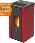 PEGASO Pelletofen Vera Stahl Bordeaux 7 kW mit Automatik