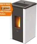 PEGASO Pelletofen Vera Stahl Wei&szlig; 7 kW mit Automatik