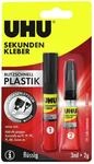UHU Sekundekleber Plastik 2g + 3 ml