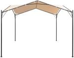vidaXL Pavilion Partyzelt &Uuml;berdachung 3x3 m Stahl Beige Modell 2
