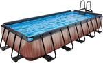 EXIT Wood Pool Braun 540x250x100cm m. Sandfilterpumpe