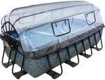 EXIT Stone Pool Grau 400x200x100cm m. Sandfilterpumpe u. Abdeckung