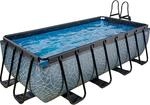 EXIT Stone Pool Grau 400x200x100cm m. Sandfilterpumpe