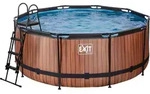 EXIT Wood Pool Braun &Oslash;360x122cm m. Sandfilterpumpe