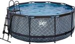 EXIT Stone Pool Grau &Oslash;360x122cm m. Sandfilterpumpe