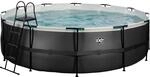 Exit Black Leather Pool Schwarz &oslash; 488 x 122 cm m. Filterpumpe
