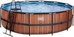 EXIT Wood Pool Braun &oslash; 488 x 122 cm m. Sandfilterpumpe