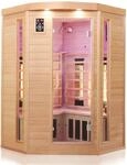 Dewello Infrarotkabine Sauna Lakefield 3 120cm x 120cm 2 Personen Vollspektrum &