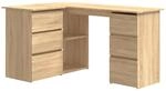 vidaXL Eckschreibtisch Sonoma-Eiche 145x100x76 cm Holzwerkstoff 801092