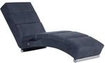vidaXL Massage Chaiselongue Grau Wildleder-Optik