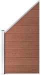vidaXL Zaunelement WPC 95x 105-180 cm Braun 49070