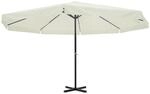 vidaXL Sonnenschirm Wei&szlig; Aluminium 500 cm 40301