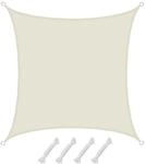 AMANKA Polyester UV-Sonnensegel Wasserabweisend - 3x3m Quadratisch Beige