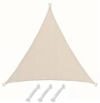 AMANKA Polyester Sonnensegel Wasserabweisend - 2x2x2m Dreieck Beige