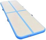 vidaXL Aufblasbare Gymnastikmatte mit Pumpe 700x100x10 cm PVC Blau 91925