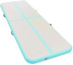 vidaXL Aufblasbare Gymnastikmatte mit Pumpe 700x100x10 cm PVC Gr&uuml;n 91926