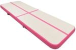vidaXL Aufblasbare Gymnastikmatte mit Pumpe 500x100x20 cm PVC Rosa 92682