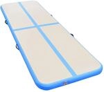 vidaXL Aufblasbare Gymnastikmatte mit Pumpe 800x100x10 cm PVC Blau 91928