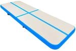 vidaXL Aufblasbare Gymnastikmatte mit Pumpe 300x100x20 cm PVC Blau 92677