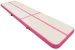 vidaXL Aufblasbare Gymnastikmatte mit Pumpe 700x100x15 cm PVC Rosa 92670