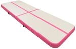 vidaXL Aufblasbare Gymnastikmatte mit Pumpe 500x100x15 cm PVC Rosa 92664